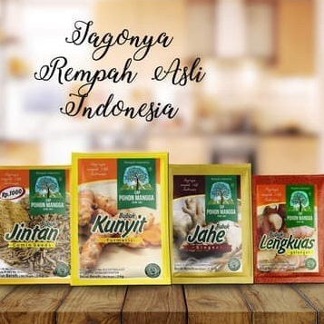 

Bumbu LENGKUAS Laja Bubuk Cap Pohon Mangga POMANG - Kemasan 1 Sachet