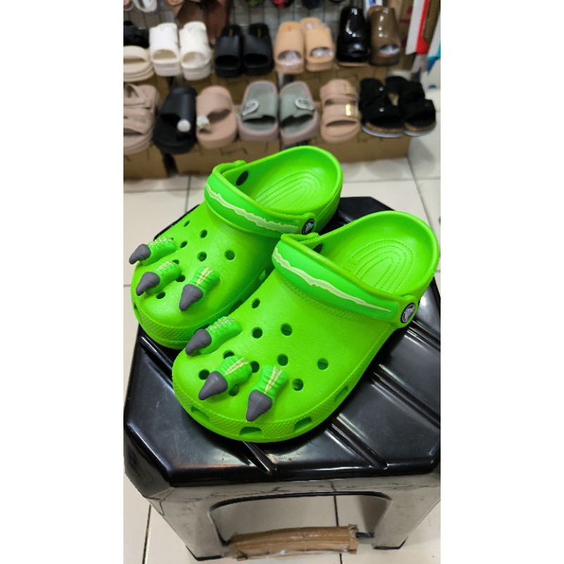 Crocs anak Dinosaur original cowok karet sendal dino
