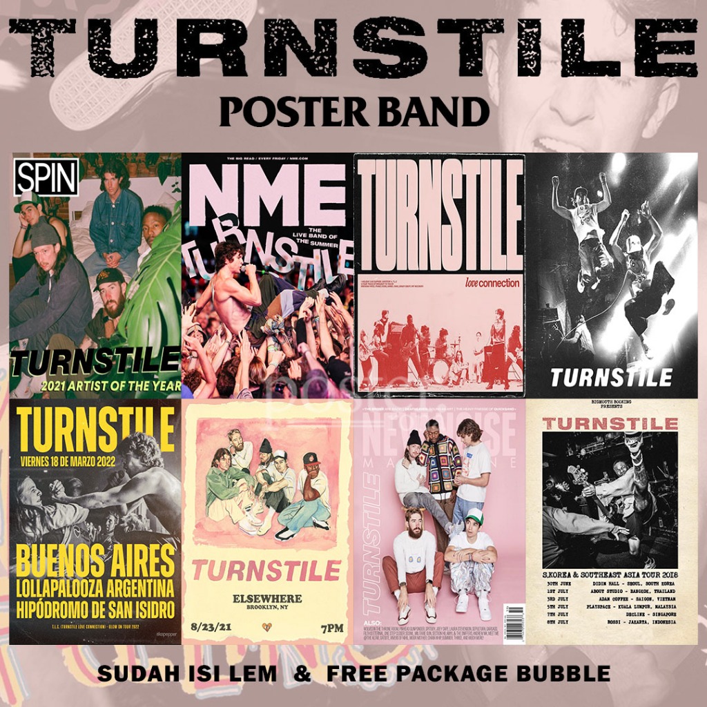 "TURNSTILE" Poster dinding band hardcore metal rock