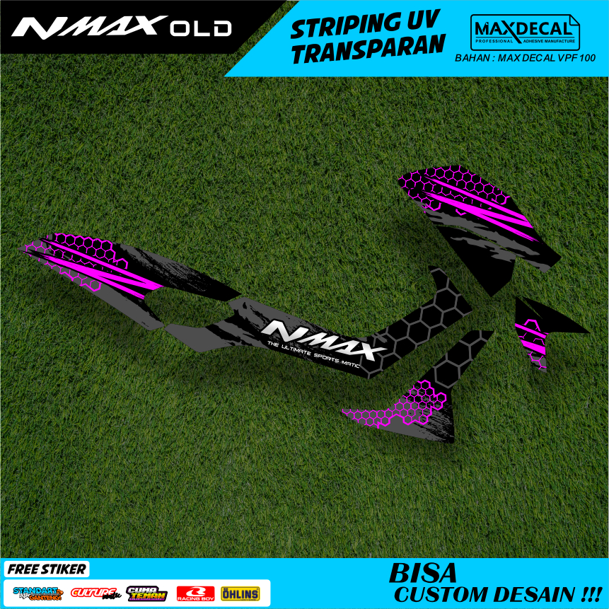 striping nmax turbo new thailand transparan old modifikasi motif api minimalis racing stiker nmax 40