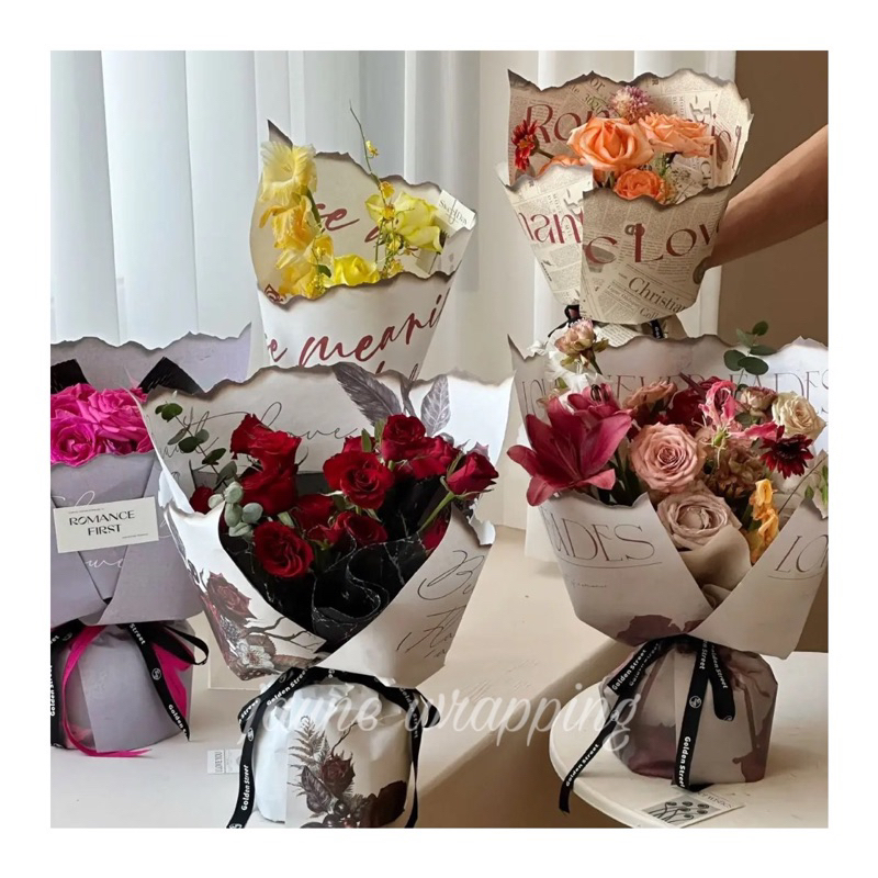 

[5LEMBAR] Kertas Buket Api / Flame Flower Wrapping Paper