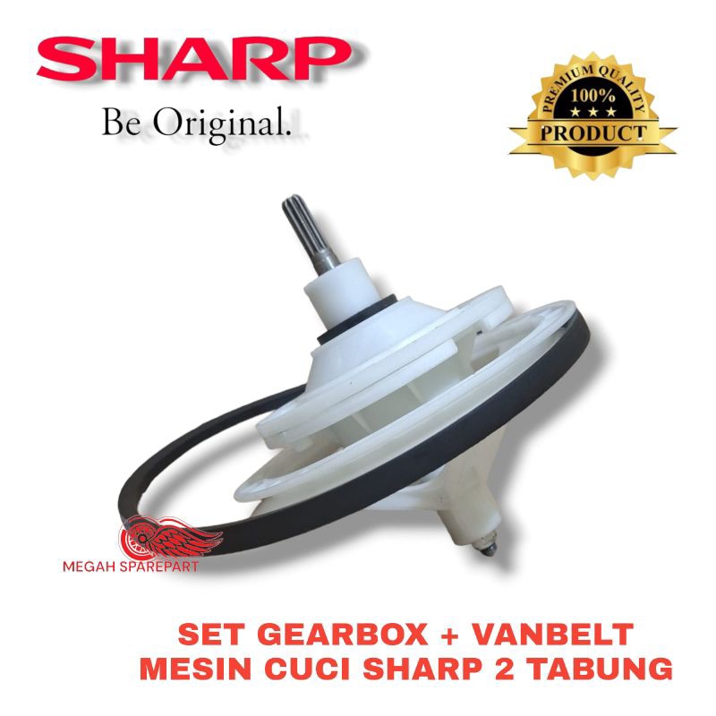 Set Gearbox + Vanbelt mesin cuci SHARP ES-T96CL 2 Tabung