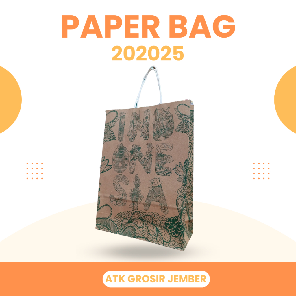 

Paper Bag Uk. 22X8X29,5 cm Motif Indonesia Hijau Tas Kertas ( 1 Pak isi 20 Pcs) (S:PAK)