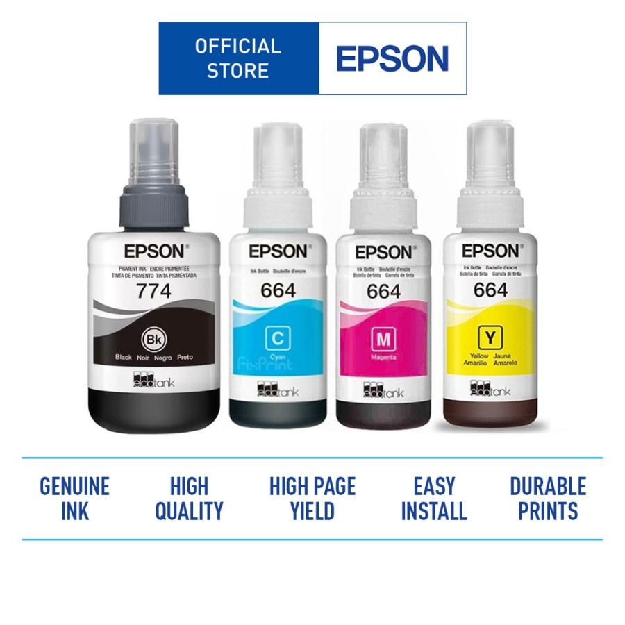 Tinta Epson Printer L 1455 ( 1 Set) black cyan magenta yellow Tinta Epson Printer L 1455 ( 1 Set) bl