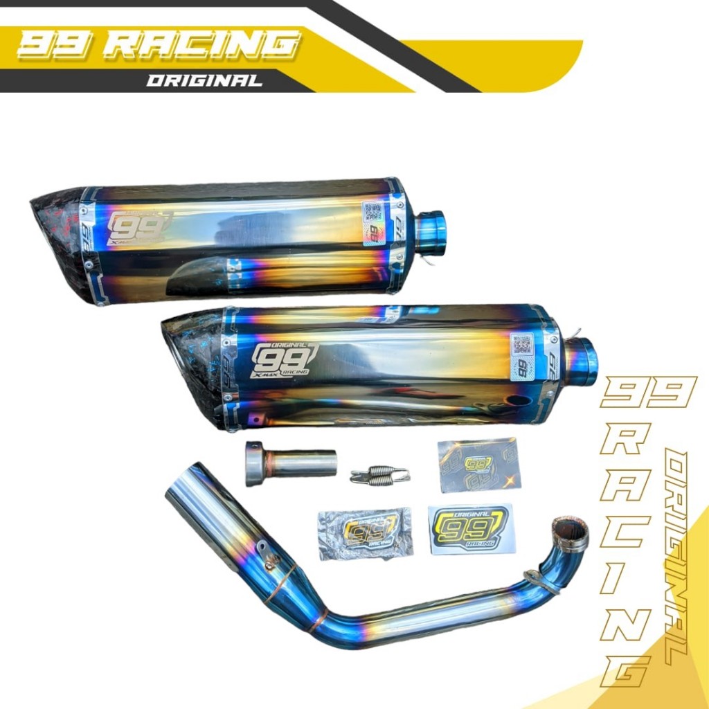 Knalpot Xmax 250 / 300 Fullset Original 99 Racing Exhaust type R7