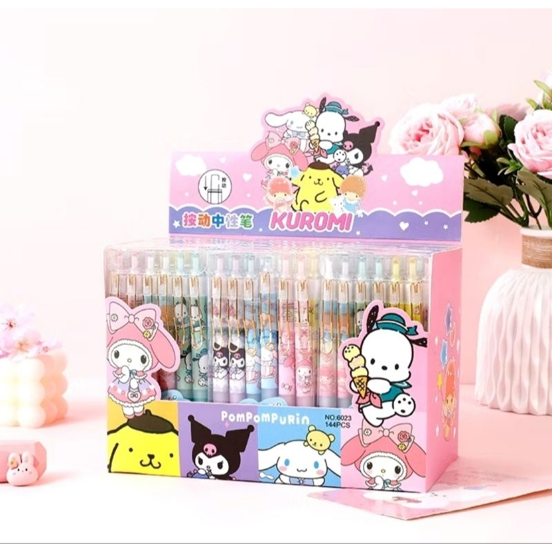

PULPEN GEL CETEK KARAKTER SANRIO 0.7MM (1 BOX ISI 12 PCS)
