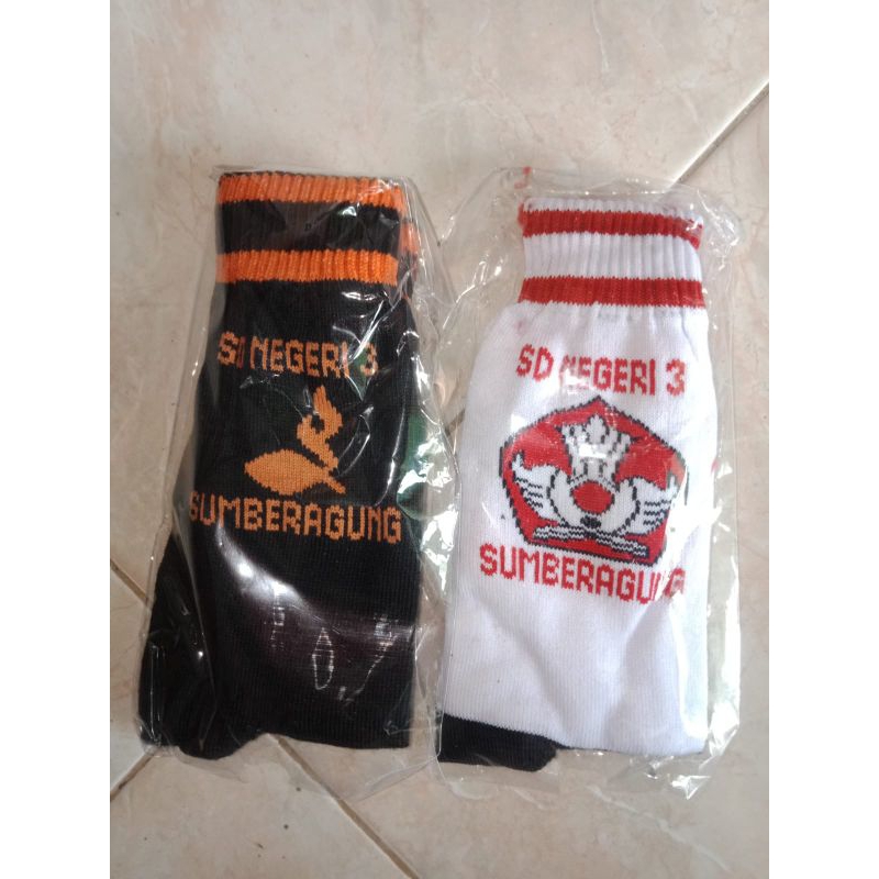 Kaos kaki Bordir sekolah custom logo SD SMP SMA