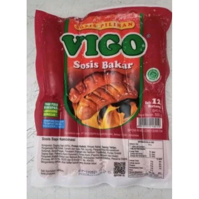 

Vigo sosis bakar 500 gr isi 12 pcs