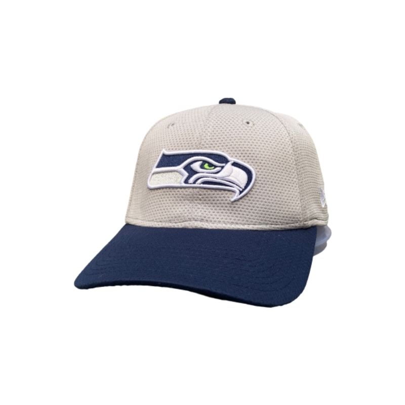 Topi Newera 39Thirty Seatle Seahawks Grey Navy SM Second Original Murah
