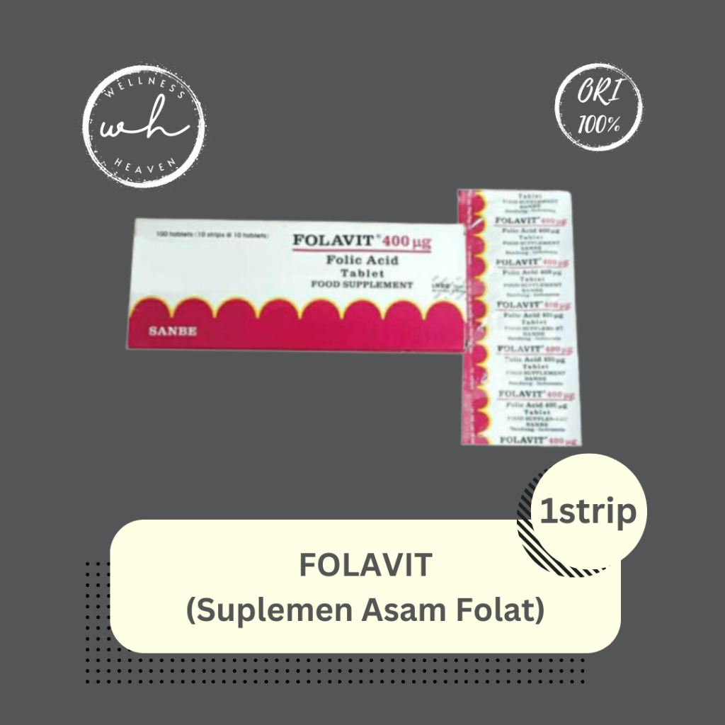 FOLAVIT 400 DAN FOLAVIT 1000 MCG PER STRIP / SUPLEMEN IBU HAMIL / OBAT PROMIL