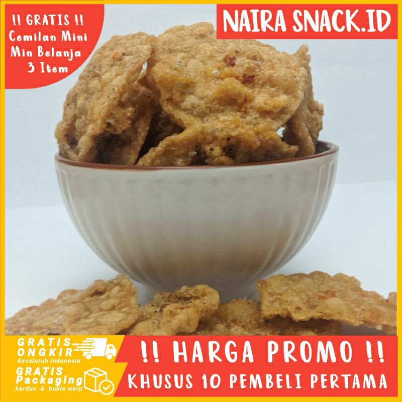 

Keripik Tempe Bandung Pedas Manis / Keripik Tempe Original 250gram Naira Snack