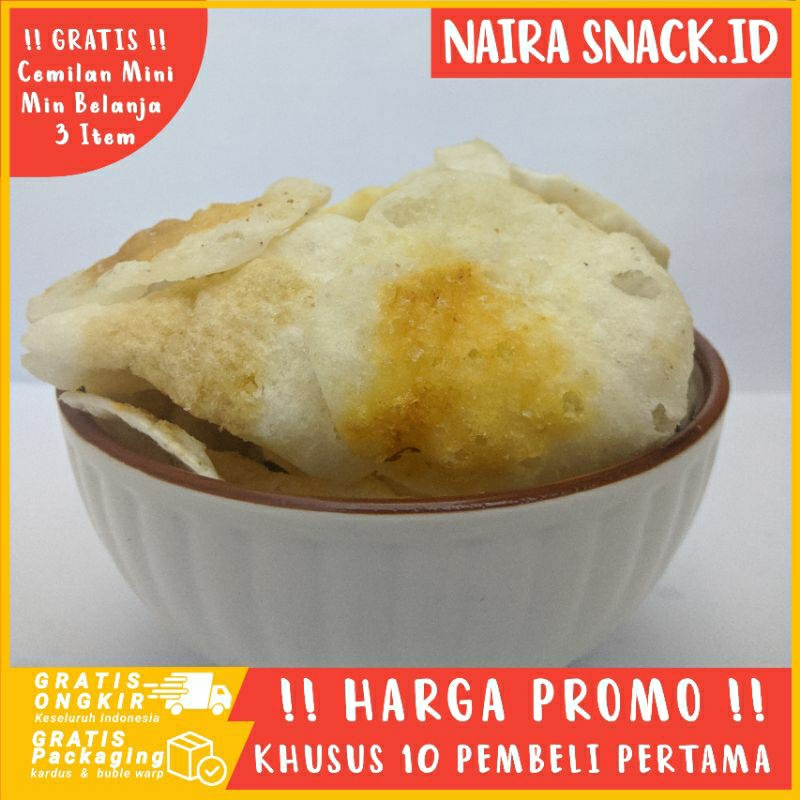 

Keripik Cireng Oncom / Cireng Bawang Bandung 250g Naira Snack