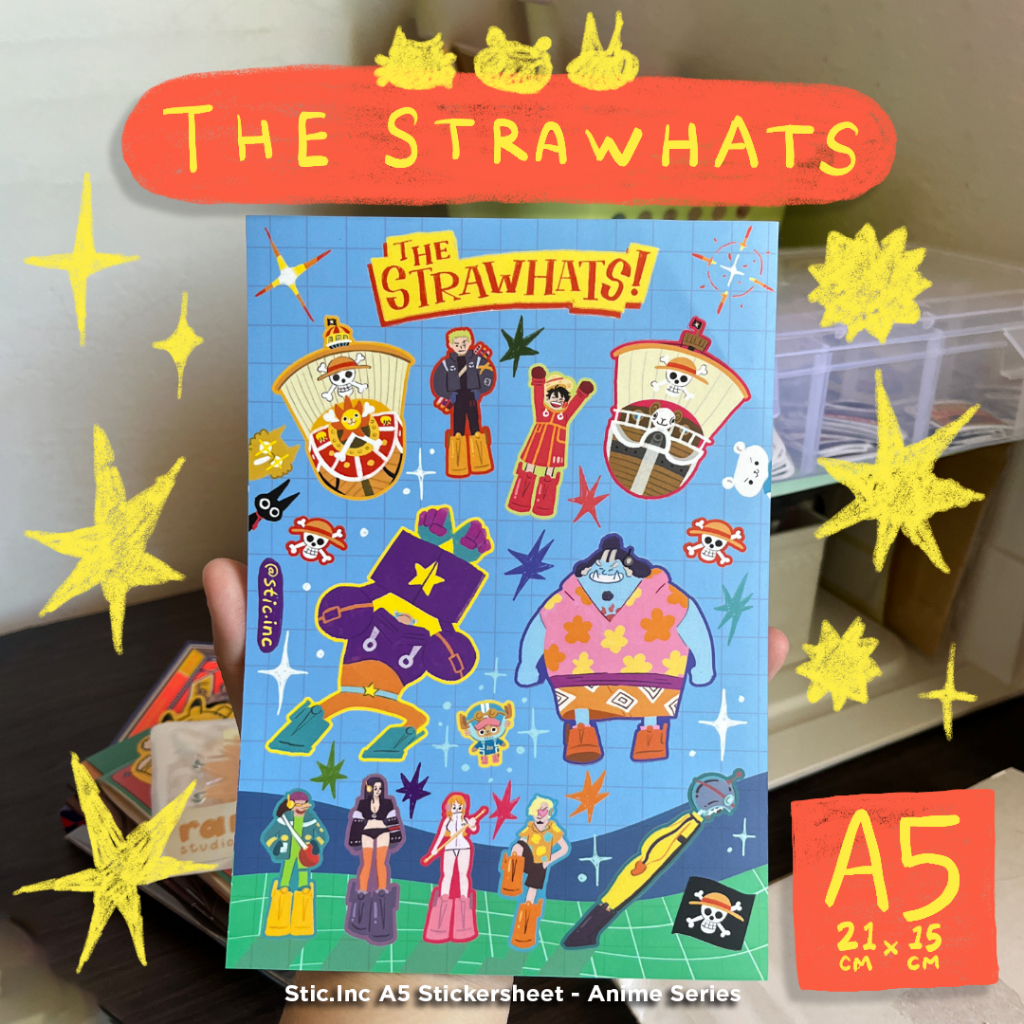 

The Strawhats - One Piece Stickersheet | Stic.Inc - Sticker Sheet A5