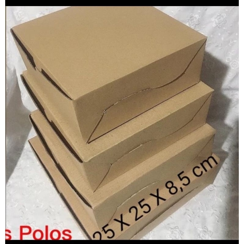 

[100pc] Box Eflute 25x25x8 Kemasan Packaging Kotak Kado Hampers Souvenir