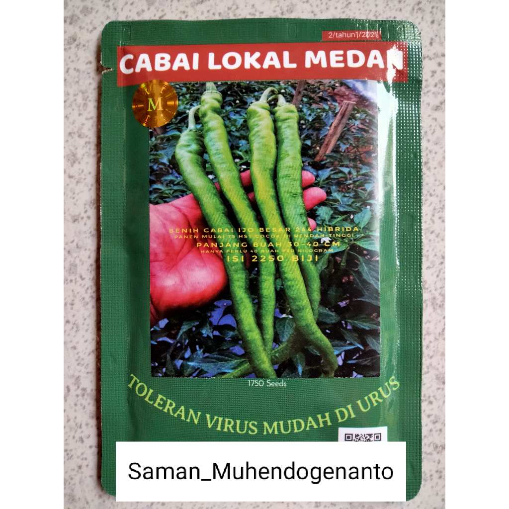 Benih Cabe Hibrida  IJO BESAR 244 F1 isi 2250 Biji - CMK  IJOBESAR 244 - Bibit Cabai IJO BESAR244  a
