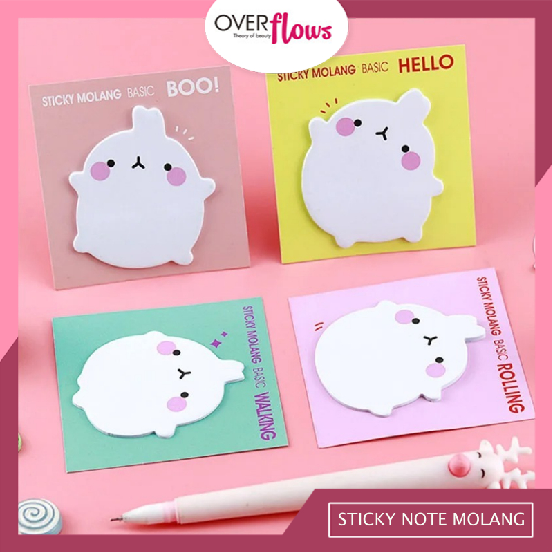

OVERFLOWS.ID STICKY NOTE MOLANG KUCING GENDUT 1 KARAKTER - NOTE KUCING - MEMO