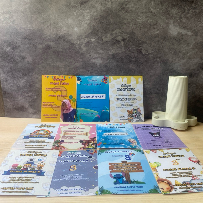 UNDANGAN ULANG TAHUN ANAK DENGAN DESAIN KEKINIAN