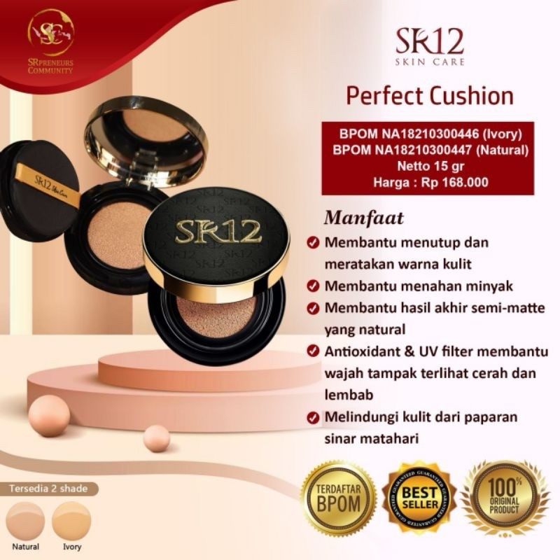 Refill Perfect Cushion SR12 / Bedak Cushion /  Cushion ivory / Cushion Natural / bedak foundation