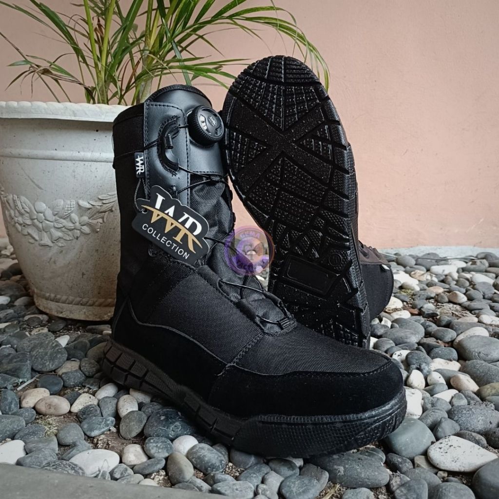 Sepatu WR Tactical WR 008 / Sepatu PDL model tali putar WR tactical boots / Sepatu Tali Putar Model 