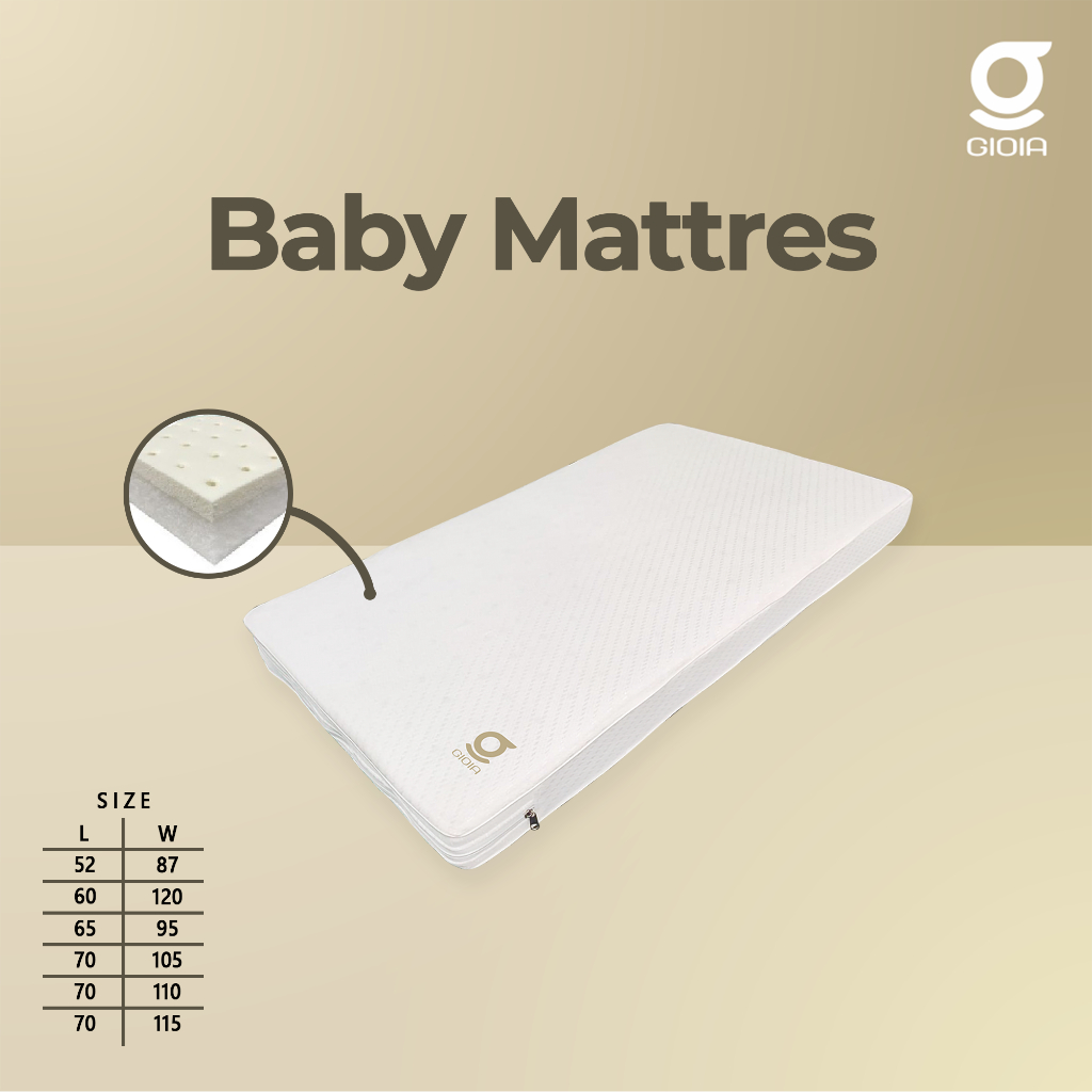 Gioia - Matras kasur bayi Latex untuk box BABYDOOES, JOIE KUBE SLEP- 87 x 52 x 8cm EXPRESS