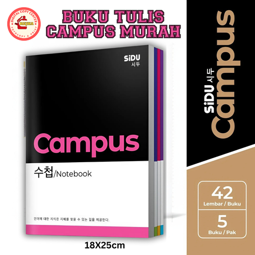 

SiDU CAMPUS MURAH / Buku Tulis SiDU Campus 42 Lembar ( 1 Pak 5 Buku )