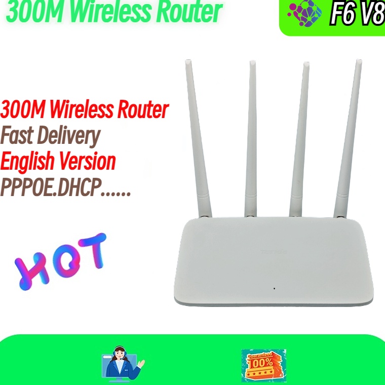 KODE A4B Tenda 3M Wireless Router BEKAS F6 V8 English Firmware Version