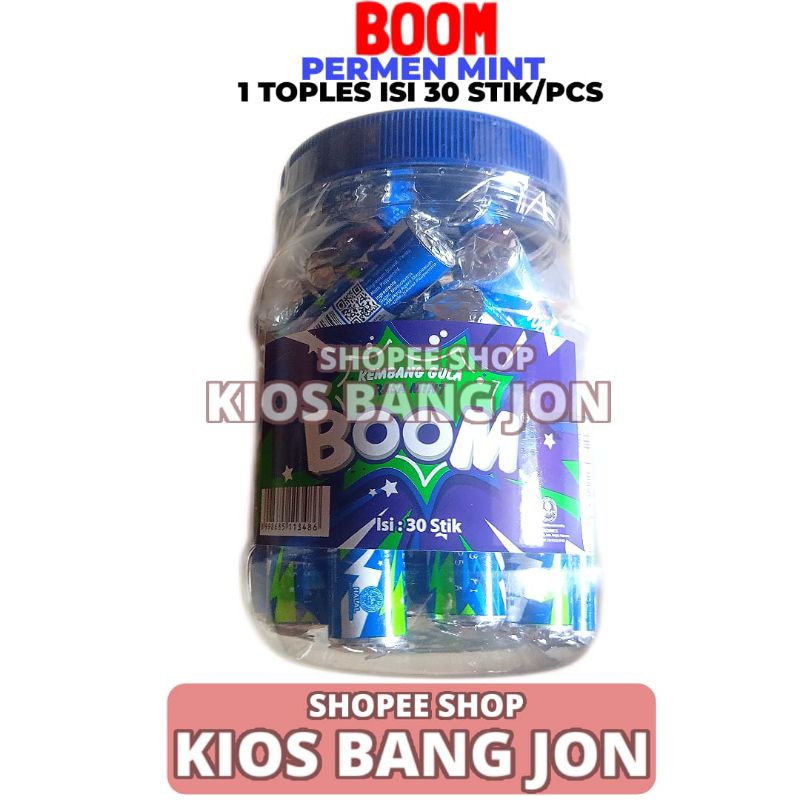 

Boom Permen Mint Kemasan Stick 1 Toples Isi 30pcs