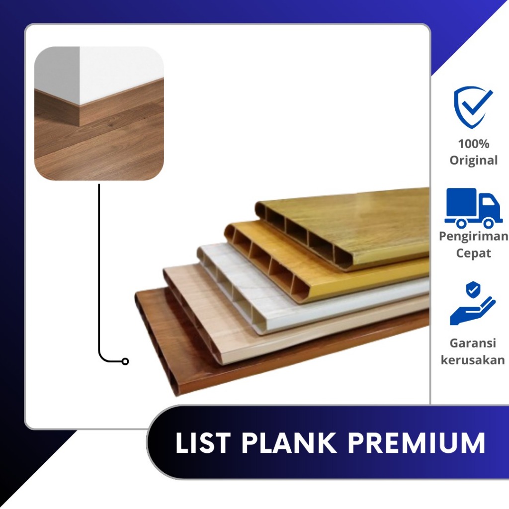 LIST PVC/PLINT LIST PLANK/SKIRTING LIST LANTAI KAYU LANTAI VINYL 2.4M