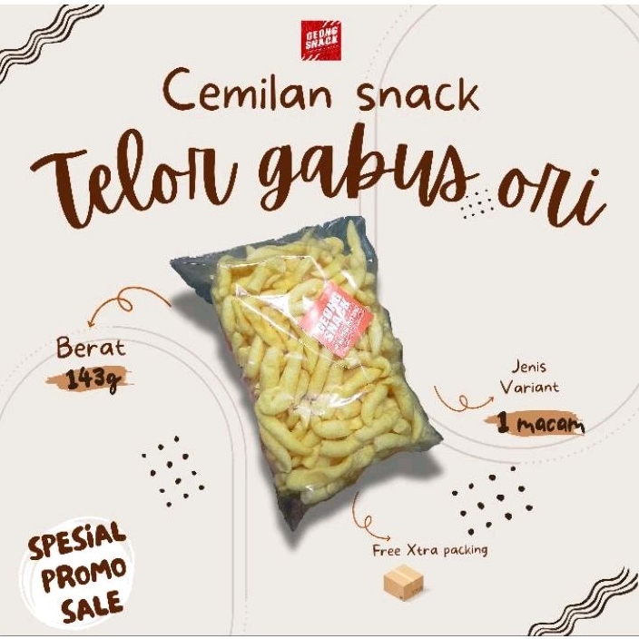 

GEONG SNACK - TELOR GABUS ORI 250G