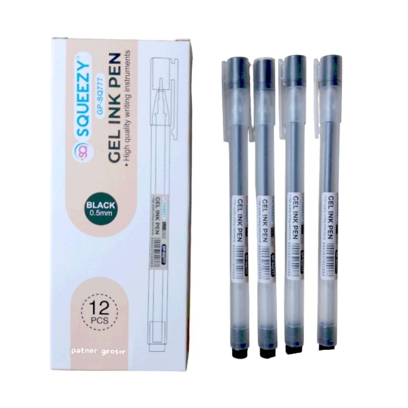 

PULPEN GEL SQUEEZY SQ777 0.5MM 1 PACK ISI 12 PCS