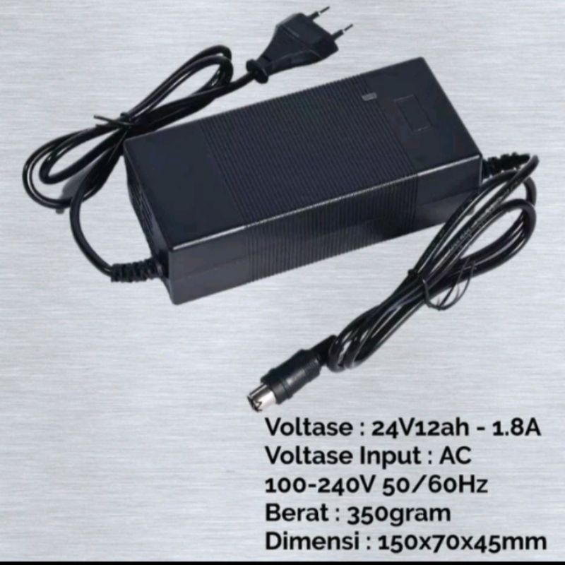 charger sepeda listrik 24v 12ah original