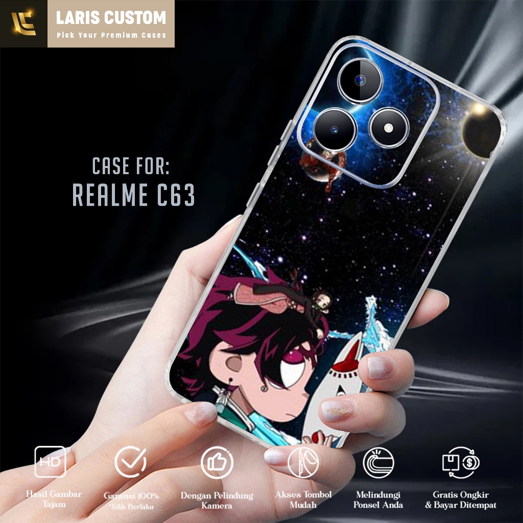 Case REALME C63 - Casing REALME C63 Motif ANIME RANDOM - Clear Case - Softcase Bening Tebal - Casing
