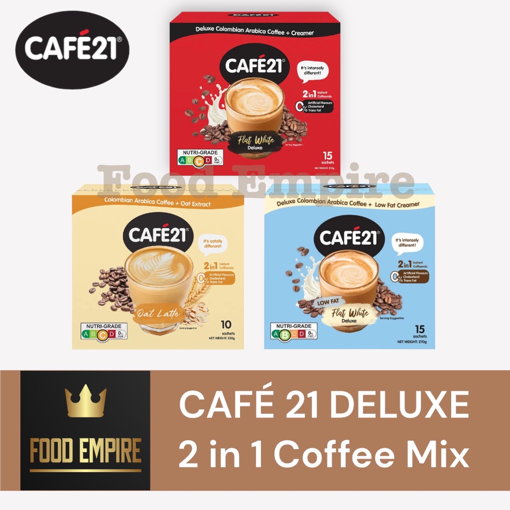 

CAFE 21 Flat White Deluxe | 2in1 Instant Coffee Mix | Kopi CAFE21