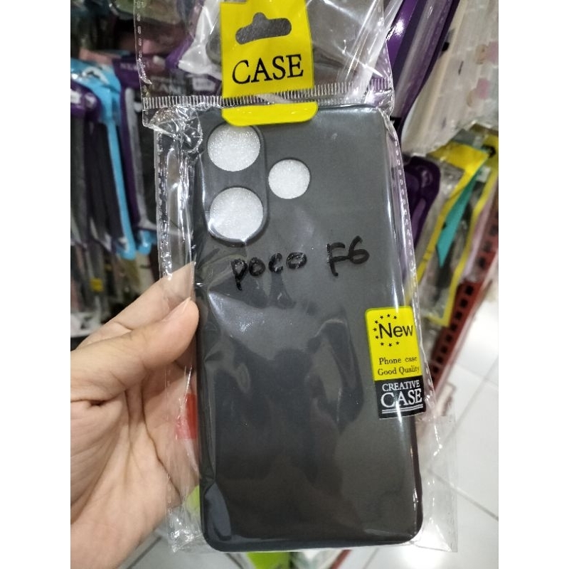 POCO F3 POCO F4 GT POCO F5 POCO C40 POCO F4 POCO F6Silikon Case Slim Matte Doff Hitam Black Tipis