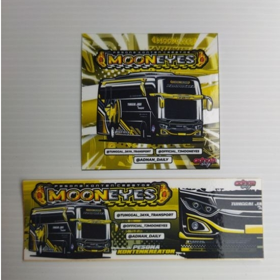 

stiker paket Mooneyes isi 2 pcs vinil anti air