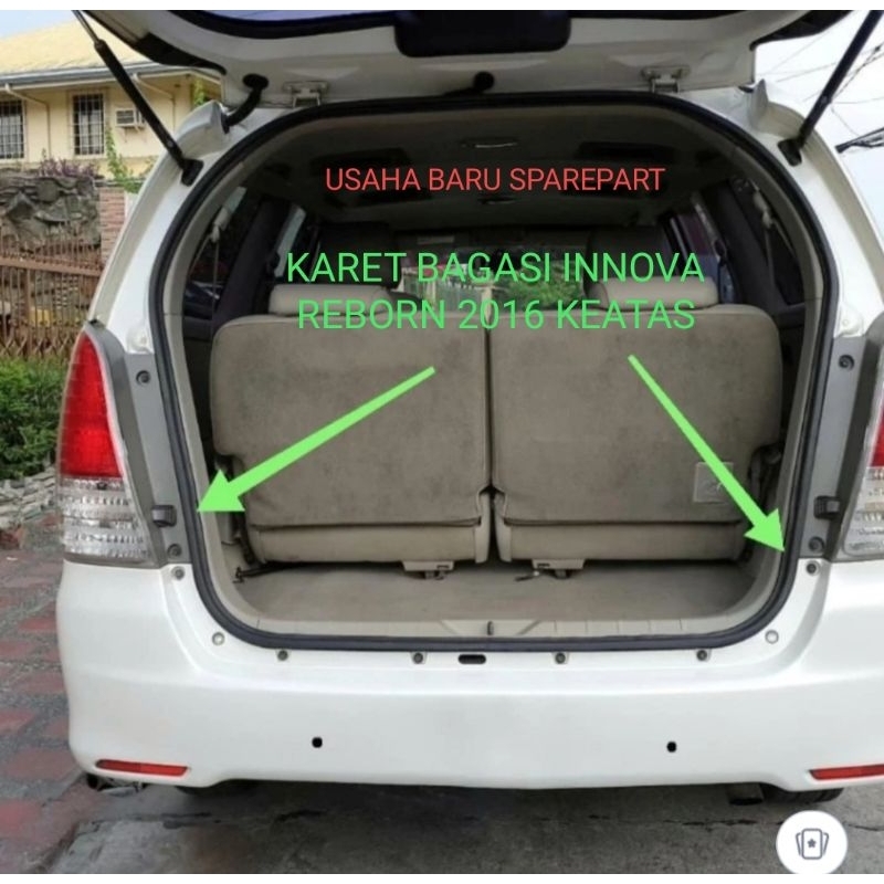 karet bagasi peredam suara pintu bagasi belakang mobil Innova reborn 2016 keatas original