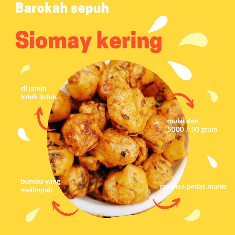 

Siomay Kering Mini Krispi Pedas Original Barokah Sepuh Ukuran 500 gram