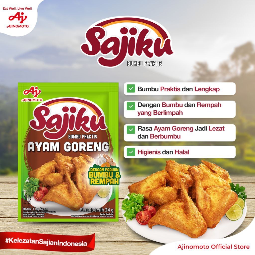 

PROMO SAJIKU AYAM GORENG 24 GRAM BUMBU INSTAN RACIK 1PCS