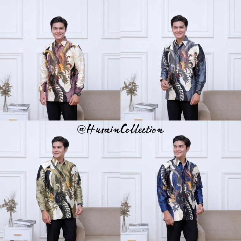 Kemeja Semi Sutra Emboz Kemeja Batik Kekinian Outfit Kondangan Pria