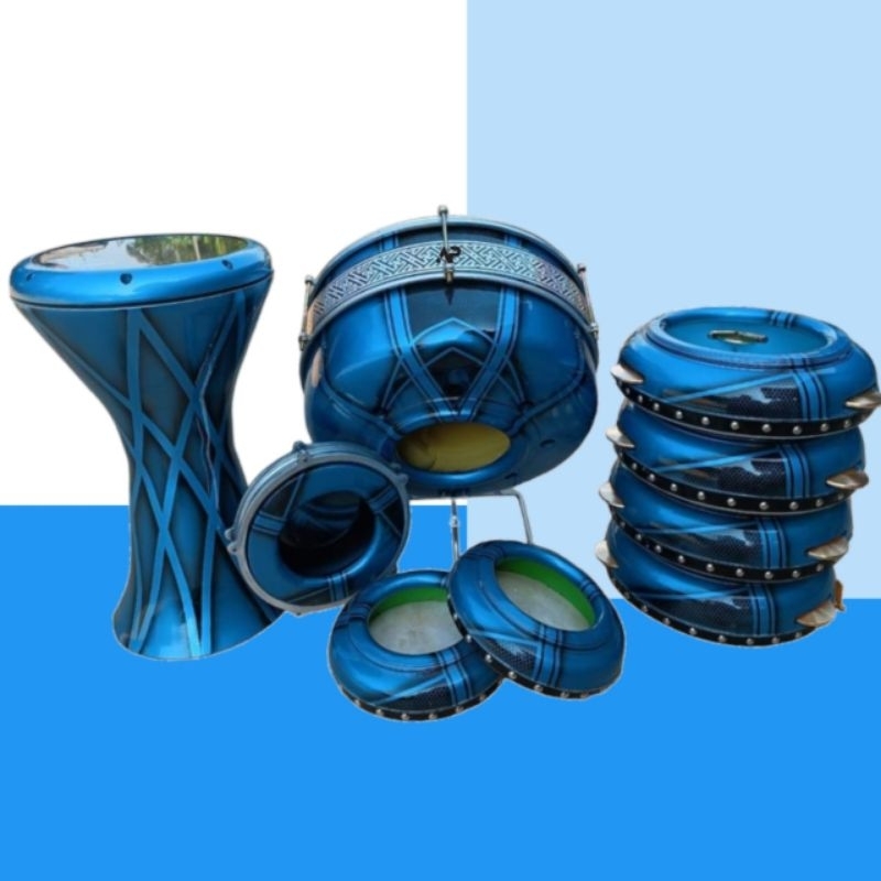 Hadroh 1 Set lengkap Motif Bass Horeg Drajeb Jepara Kualitas PREMIUM