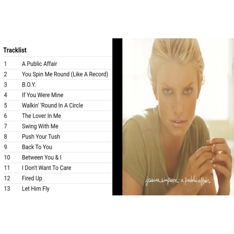 jessica simpson cd album a public affair 2006