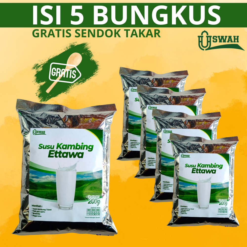 

Susu Kambing Etawa USWAH Bubuk Full Cream Bubuk 1000g/1kg