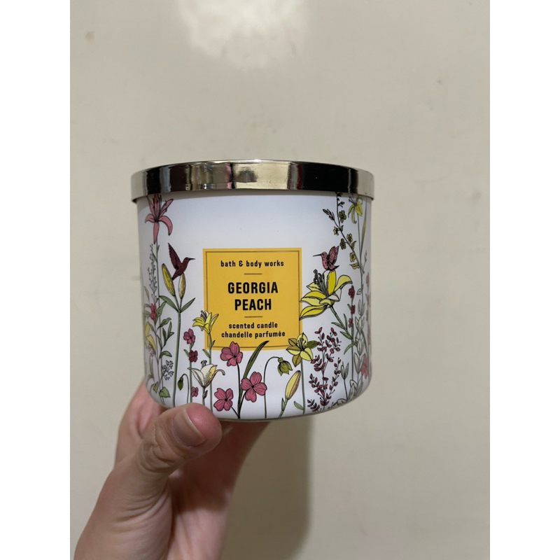 Bath and Body Works 3 Wick Candle/ BBW Candle/ Lilin BBW - Georgia Peach