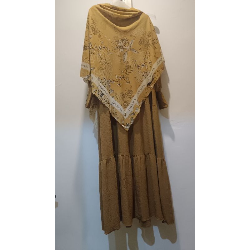 preloved dress khanza maryam scarf jawhara syari