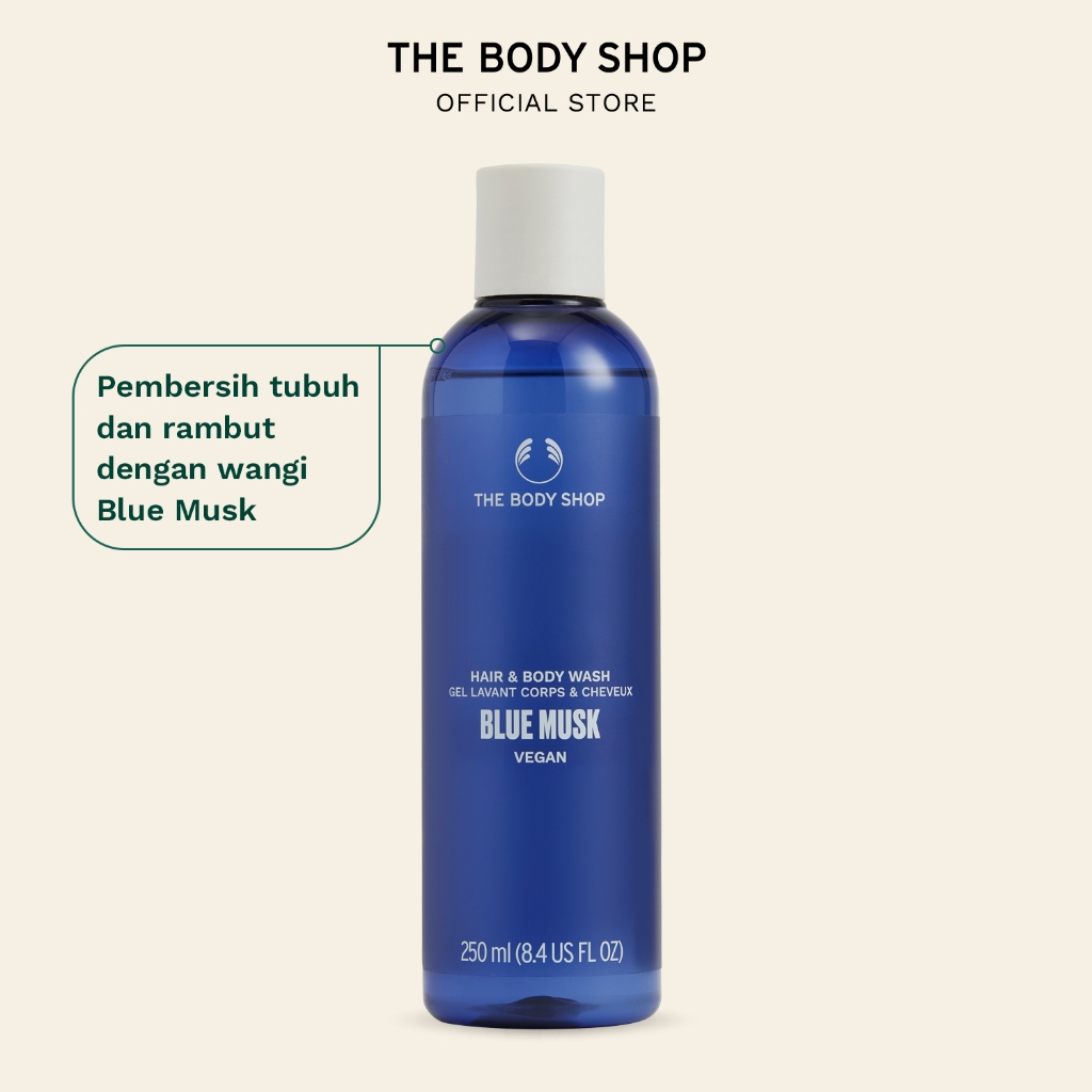 The Body Shop Blue Musk Hair & Body Wash Shower Gel 250Ml
