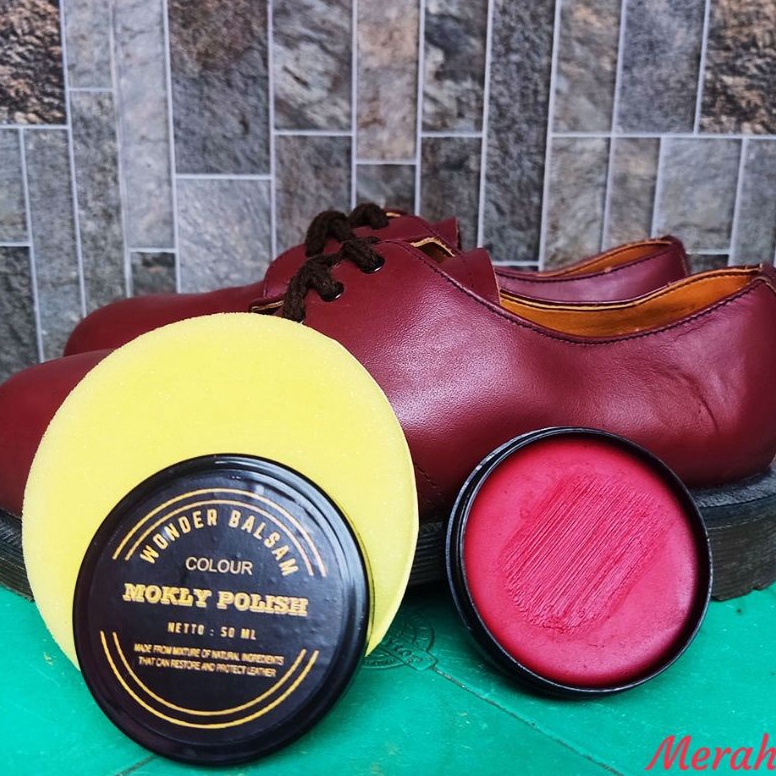 semir sepatu kulitpembersih sepatu kulitleather careleather balsamwonder balsam merah KODE V2A6