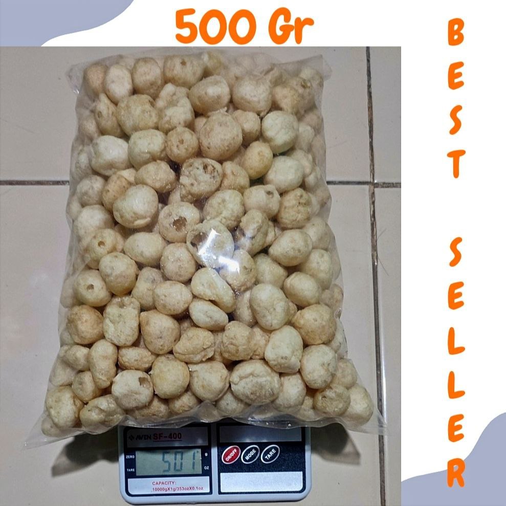 

KERUPUK BAKSO IKAN TENGGIRI 500 GRAM // SNACK BAKSO KERING