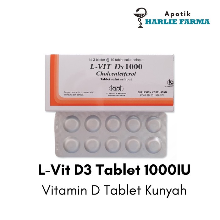 L-vit D3 1000IU Tablet Strip Box-Vitamin D3 1000IU