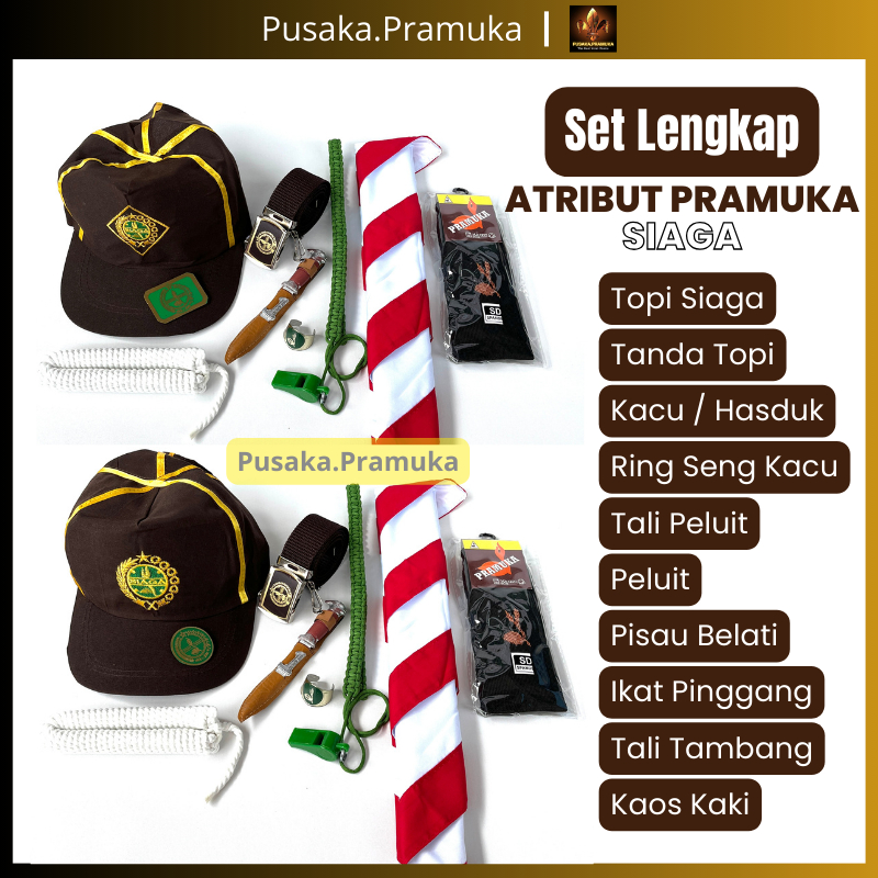 Perlengkapan Atribut Pramuka Lengkap Untuk SD, SMP, SMA / Atribut Pramuka Siaga, Penggalang, Penegak
