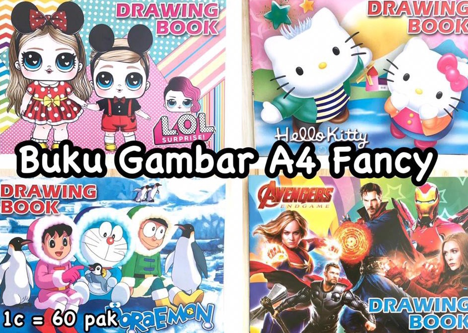 

Top Seller 1 pcs Buku gambar fancy A4 1 pak isi 1 pcs